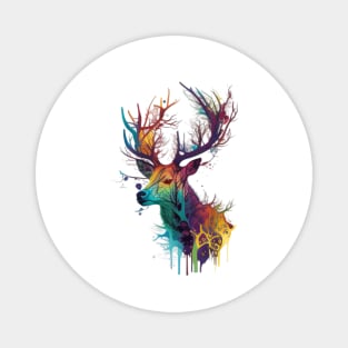 Colorful Deer #2 Magnet